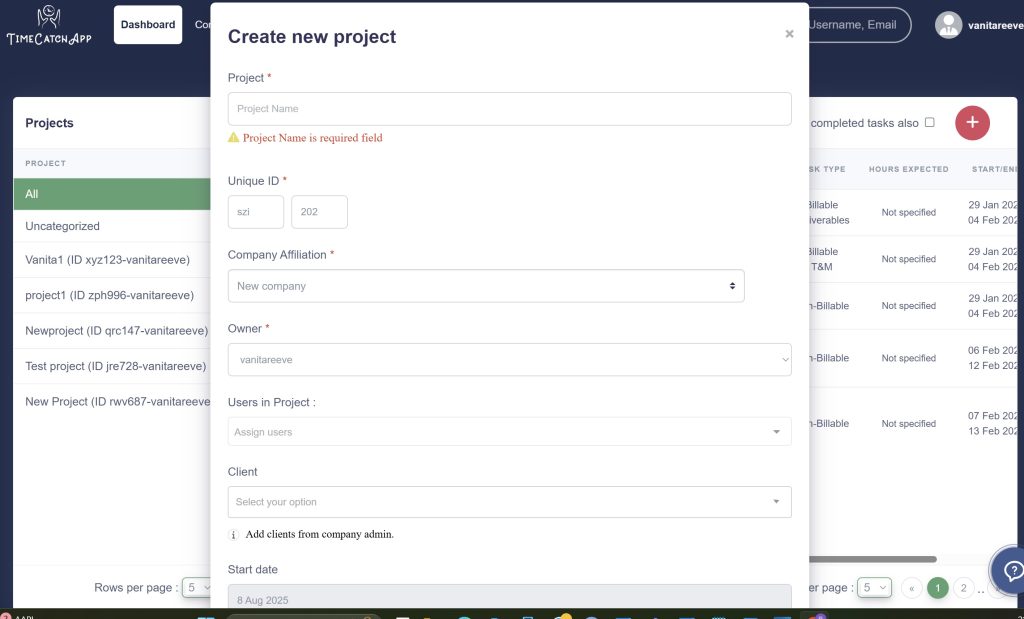 Create a new project