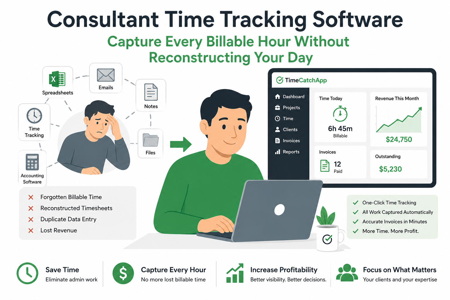 Consultant Time Tracking Software: Capture Every Billable Hour Without Reconstructing Your Day