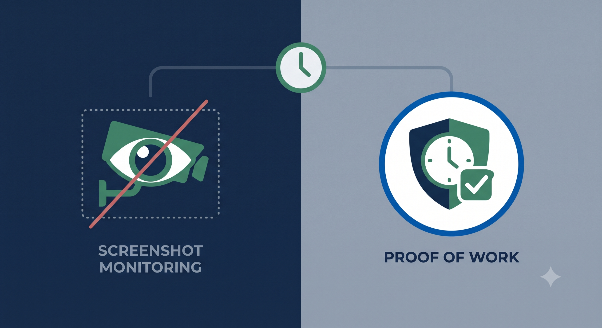Surveillance vs trusted evidence of work